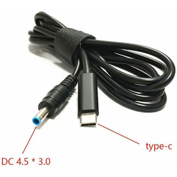 USB Type-c Pd- power DC 4.5x3.0 -liitäntään latauskaapeli HP:n kannettavalle tietokoneelle