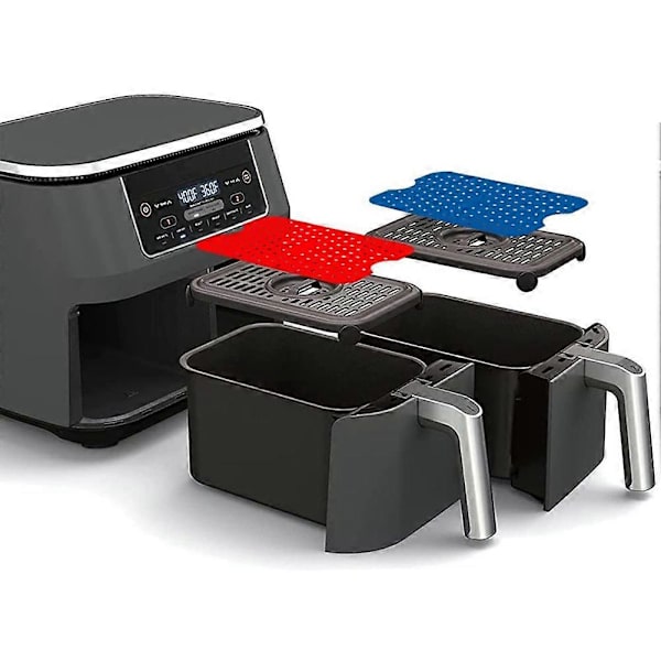 Air Fryer Silikonfoder - Återanvändbara Air Fryer Korgmattor - Pergamentpappersersättning Air Fryer