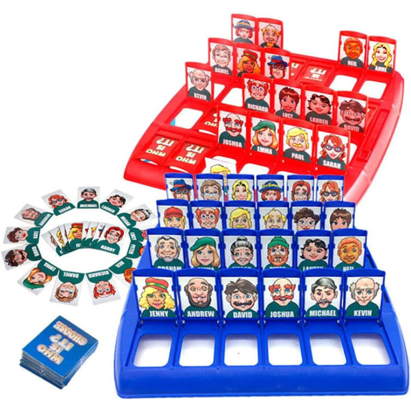 Gæt hvem Kortspil Sjovt familie gættespil Forældre-barn pædagogisk legetøj brætspil