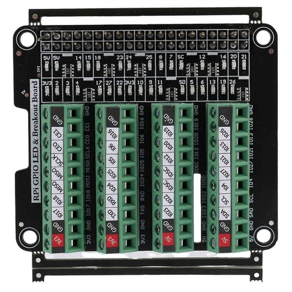 GPIO LED Terminal Block Breakout Board for Raspberry Pi A+ 3A+ B+ 2B 3B 3B+ 4B