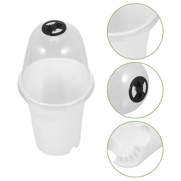 2-pack fyllda planter med lock