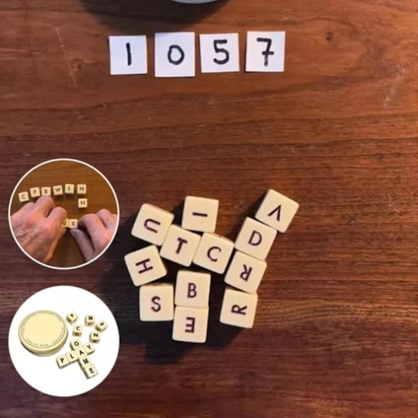 Kryssord Solitaire-spill, Kryssord Solitaire Terninger, Scrabble-spill med Etui