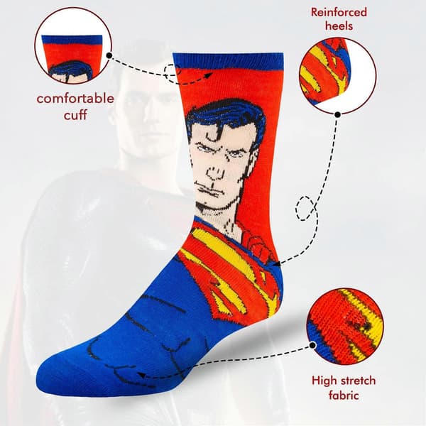 Superman Herrstrumpor med Blandade Mönster, 6-pack