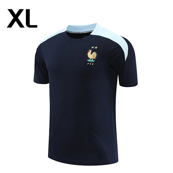 2024 Europa Sportswear Fodbold Frankrig Trøje Kortærmet Shorts Trøje Euro 2024 Fodbold Voksen XL