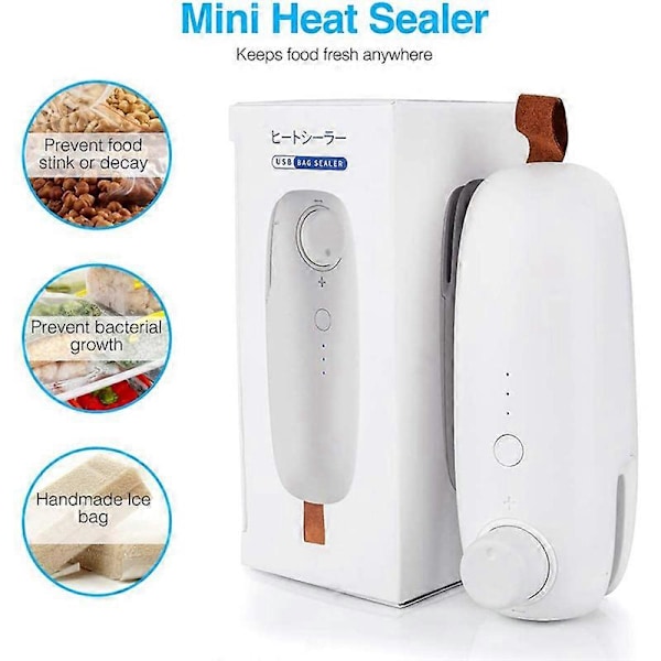 Mini Folieforsegler, USB Genopladelig Mini Folieforsegler, Forseglingsmaskine, Pose Svejsemaskine, Pose Svejsning
