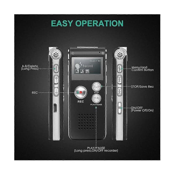 Paranormal Utrustning 8GB EVP Digital Röstinspelare USB Spöksökningsutrustning