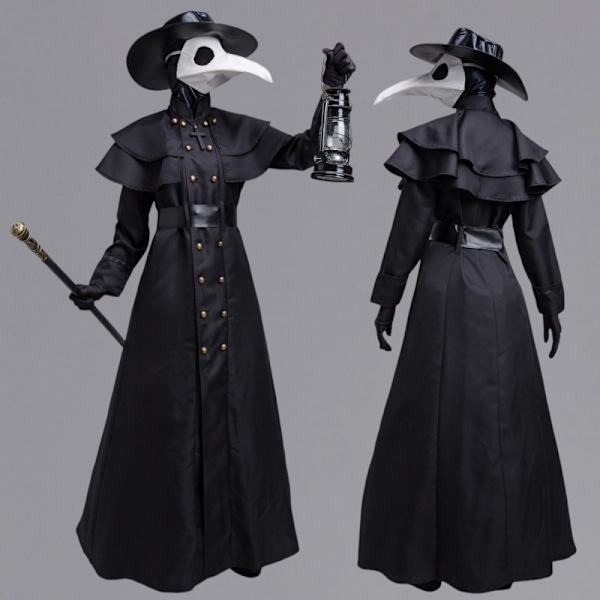 Halloween Adult Medieval Steampunk Style European and American Plague Doctor Costume