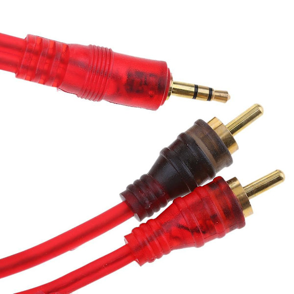 RCA-kabel 3,5 mm hane till 2-hane RCA-kabeldelare ljud RCA-hane kabel 1,5 m