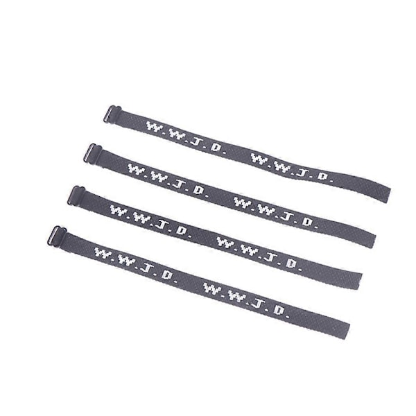 4 stk. Kristent Bibel-innsamlingsarmbånd WWJD Webbing Armbånd Par Venn