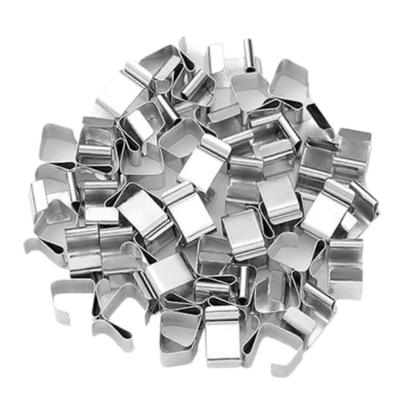 100 stk. Julelys Klips Heavy Duty Metal Vejrbestandig Nem at Installere Udendørs Have
