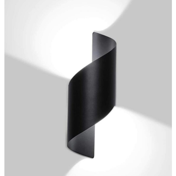 Indendørs udendørs trappe soveværelse seng indgang vandtæt aluminium udendørs LED væglampe - 27,5*10*10cm, 10w, 6000K koldt hvidt lys, sort, 1stk