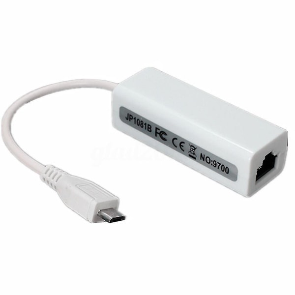 Micro Usb 2.0 5p til Rj45-nettverk Lan Ethernet-kabelomformeradapter for nettbrett
