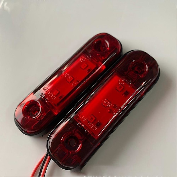 10 stk. 3LED LED Bil Trailer Sidemarkeringslys Viklingslampe Sidemarkeringslampe Trailer Baglygte Hvid