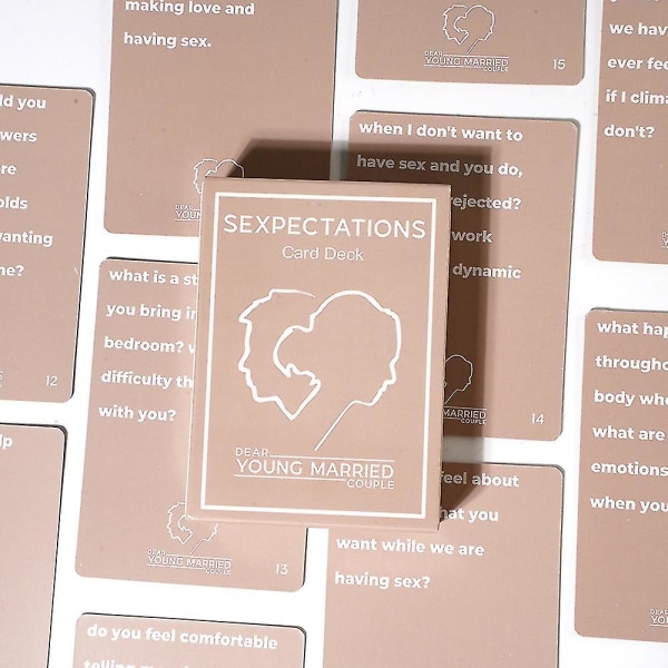Sexpectations Kortspil Samtalestarter for par - mange spørgsmål om intimitet Ægteskab Road Trip-kort Spilkommunikation i forhold