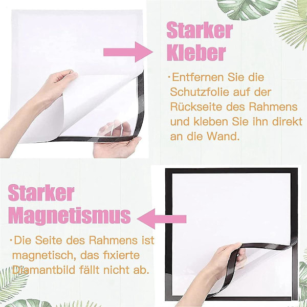 6-pakks ramme, maleri bilderamme 30 x 30 cm, magnetisk bilderamme for bilder