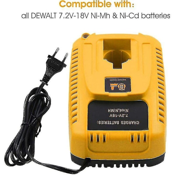 Dc9310 Erstatningslader for Dewalt Ni-cd & Ni-mh Batteri 7.2v-18v Dc9096 Dc9098 Dc9099 Dc9091 Dc9071 De9057 Dw9096