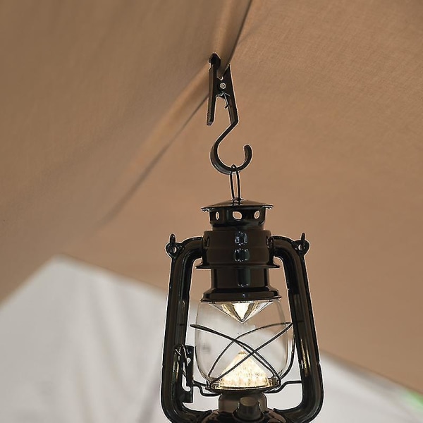 Lyskrog, udendørs telt presenning klipskrog Multifunktionel udendørs campingudstyr tilbehør Praktisk tøjklemme 4 stk-sort Jinyu