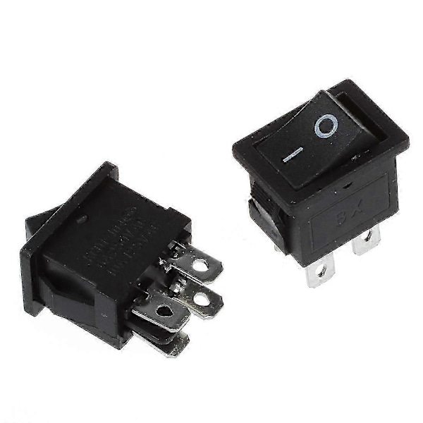 10 st x 4-polig På-Av 2-läges DPST Vippströmbrytare 10A/125V 6A/250V AC