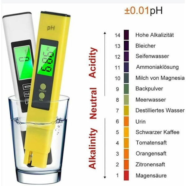 PH-måler, TDS & EC-termometer, 4 i 1 PH-vanntester,