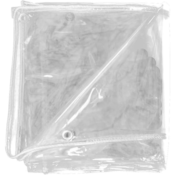 1 x vandtæt gennemsigtig presenning, vandtæt gennemsigtig presenning med tyller, (1,2x2m)