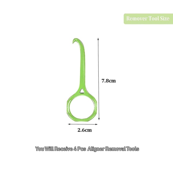 4 stk. Aligner-fjernelsesværktøj Usynlig tandfjernelse Aligner Chewies og fjernelsesværktøjssæt Retainer Remover til usynlige seler Tandbørstning Oral