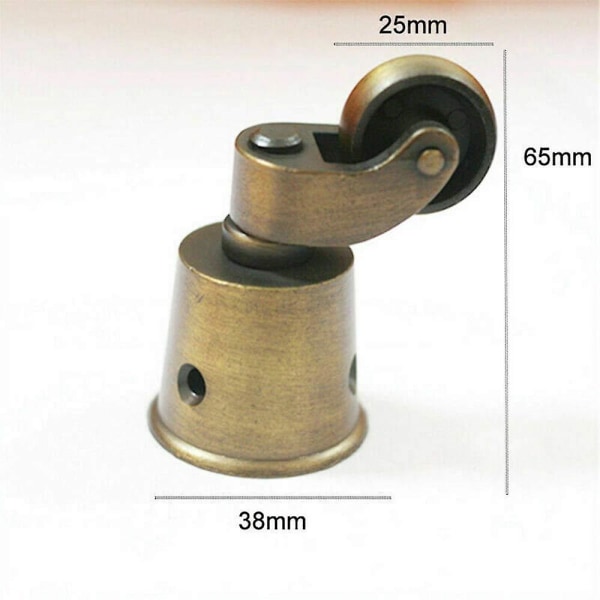 Set of 2 Brass Casters, Heavy Load Capacity, Universal Furniture Casters