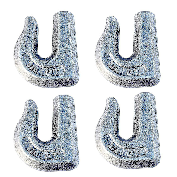 Svetsbar Grab Chain Hook G70 3/8\" Svetsbar Kedje-Grab-Krok Hink Flatbed Trailer Wrecker Bogsering Fästning Smidd Stål Arbetsbelastningsgräns: 6600 Lbs - -