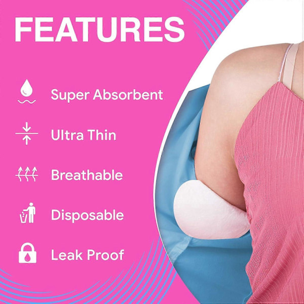 80-pak Underarms sved pads - Underarms sved pads til mænd og kvinder - Beskyttelse mod hyperhidrose behandling, hyperhidrose kontrol og sved - Sved G