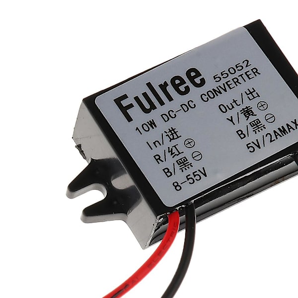 DC 12V 24V 36V 48V till 5V 2A 10W Buck Step-down Converter Bilströmsmodul