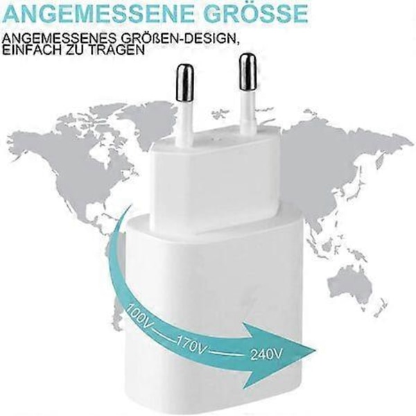 25W Nopea Latauslaturi + USB-C USB-C Kaapel Yhteensopiva Samsungin kanssa, Valkoinen PAGNE