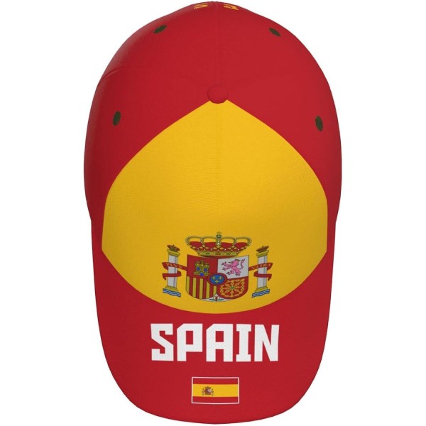 Spanien Flagga Cool Spanska Baseballkeps 3D Full Print Vuxen Unisex Justerbar Hatt Fotboll Patriotiska Kepsar bm-4655