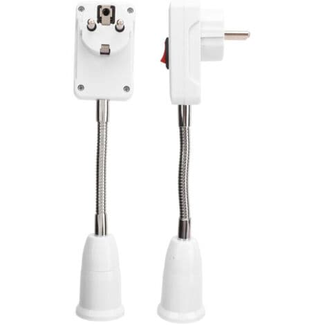 Allsidig forlengelsesadapter E27 pluggkonverterer Pluggkonverterer med bryter AC110-230v--