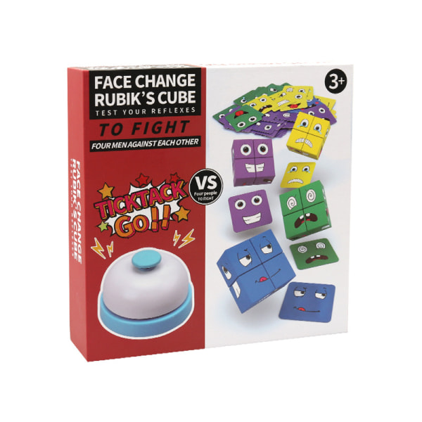 Double Battle Face muuttavat Emoji Rubikin kuutio opetuslelut