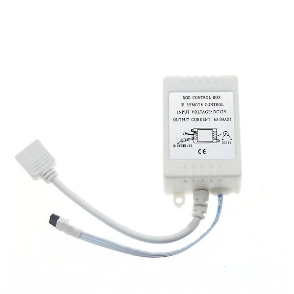 IR-fjernkontroll for RGB LED-lysstripe - 24 taster, to utganger