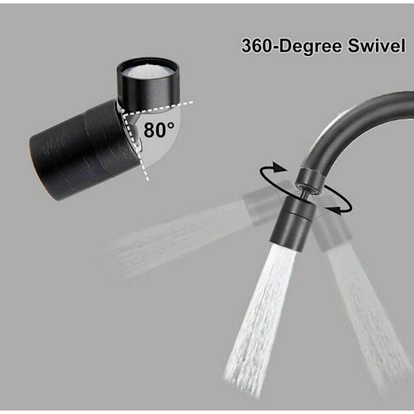Køkkenhane med universel bobler - sort, 80°, 1 stk.