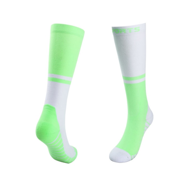 Sports kompressionsstrømper Fodbold Tennis kompressionsstrømper Yoga （STØRRELSE:M） fluorescent green