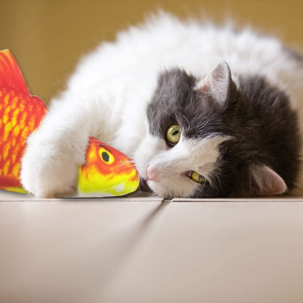 Cat Fish Toy, Catnip Plush Toy, Usb Rechargeable Electronic Moving Simulation Fish Toy With Catnip, Vibrating Dancing Moves With Catnip Toys