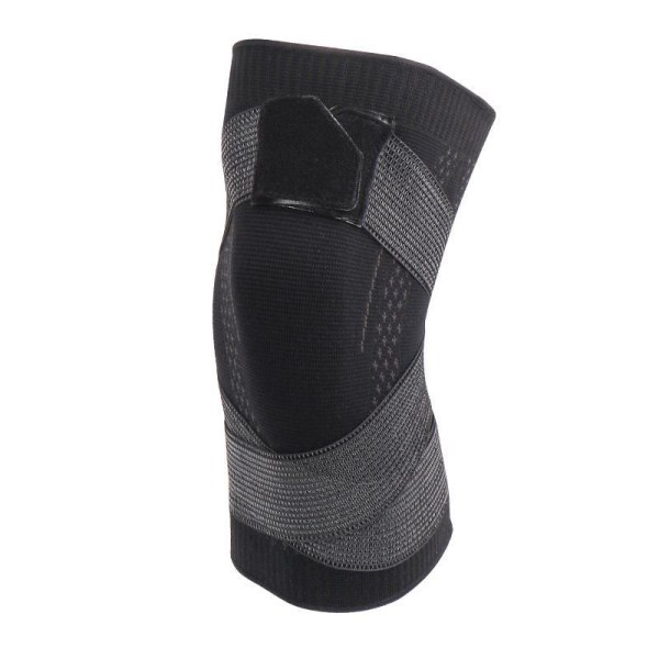 Sports Knee Pad Gym Equipment Protector Bandage (Black, M)