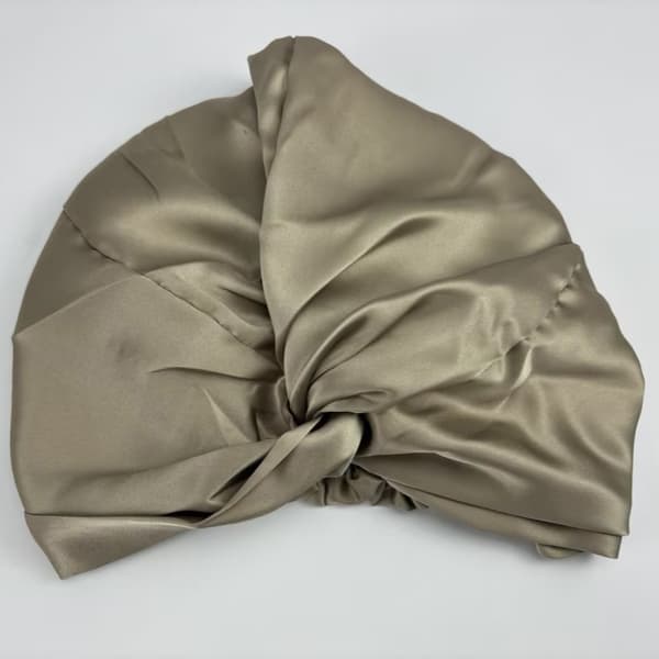 Double Layer 100% Silk Night Cap Apricot