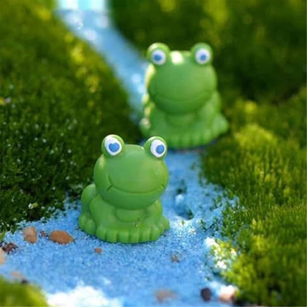 Mini Frøer 100 Pakke, Mini Frø Have Dekoration, Grøn Frø Figurer, Mini Frøer Resin Figurer, Mini Frøer Figurer