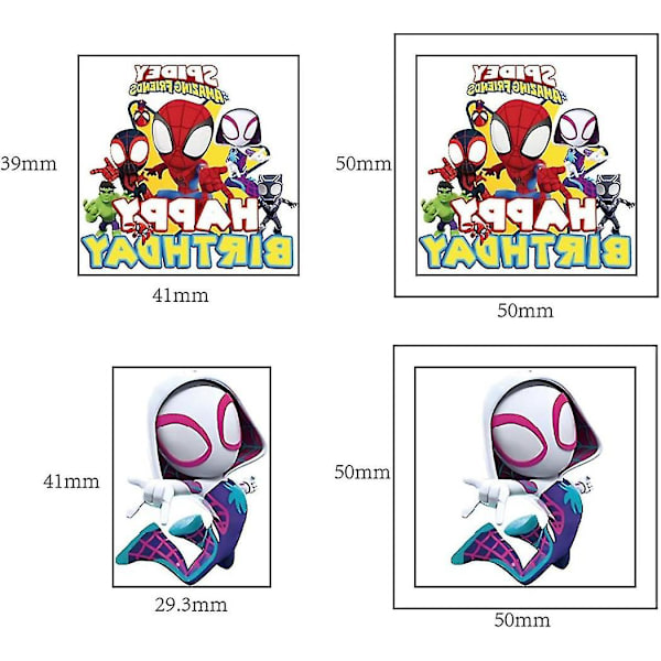 20 ark Marvel Spidey og hans fantastiske venner midlertidige tatoveringer klistremerker bursdagsfest rekvisita Anime tegneserie falske tatoveringer klistremerker festtjenester Fo