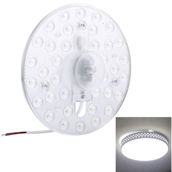 12W veke akustisk belysningspanel, rundt, 12,3 cm i diameter, 1 stk.