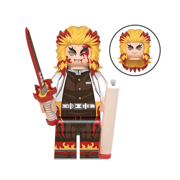 8 kpl/setti Demon Slayer Anime -hahmot Minifiguuri Koottu Mini Rakennuspalikka Lelut Lahjat Koti Dekoraatio