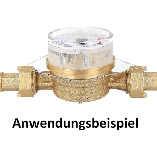 Set med 2 skruvkopplingar för vattenmätare 1&quot; Unionsmutter X 3/4&quot; Utvändig gänga Guld Scrollsqy