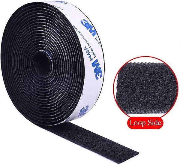 2 Ruller Borrelås, 3M Selvklebende Strips (20mm*3m)