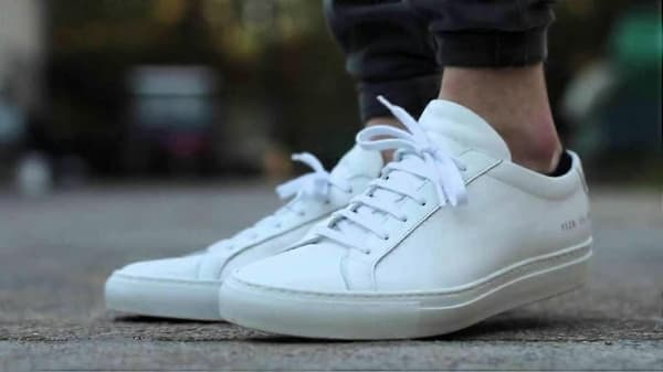 Common Projects Skolisser Hvite Low-Top