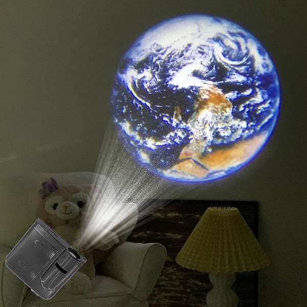 Moon Galaxy projeksjonslampe Creative Atmosphere Nattlys Lampe 16 kort ark