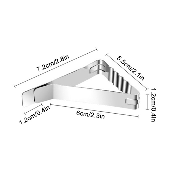 Tablecloth holder / tablecloth clips 6-pack Silver