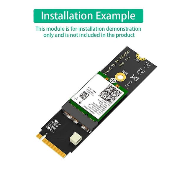 M.2 NGFF A+E Key WiFi/Bluetooth-kort til M.2 Key M Adapterkort for Intel AX200/AX201/AX210