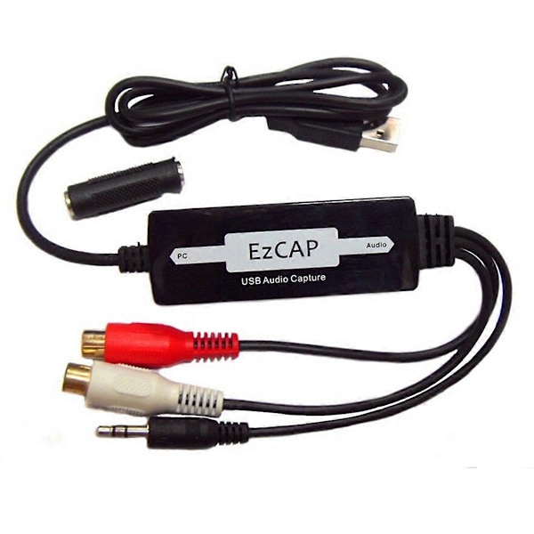 EzCAP USB 3.5mm Lydoptagelse Grabber Rediger Lydkabel til Digital til Optagelse af Analog Lydkassette